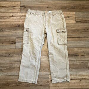 Men's Carhartt Cargo Pants SZ 42x30 Beige Relaxed Fit 100272 253 Casual Work